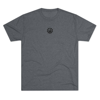 Fireball Gear - Flame & Gear Centered - Black - Fitness Triblend T-shirt