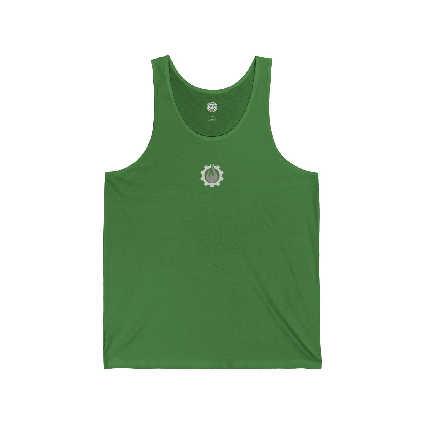Fireball Gear - Flame & Gear - Gray & White - Fitness Jersey Tank Top