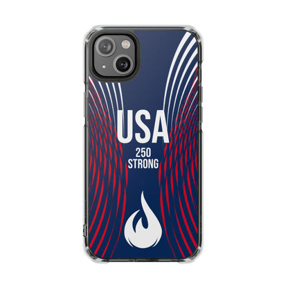USA 250 Strong - Anniversary Edition - Magnetic Clear Impact iPhone Cases