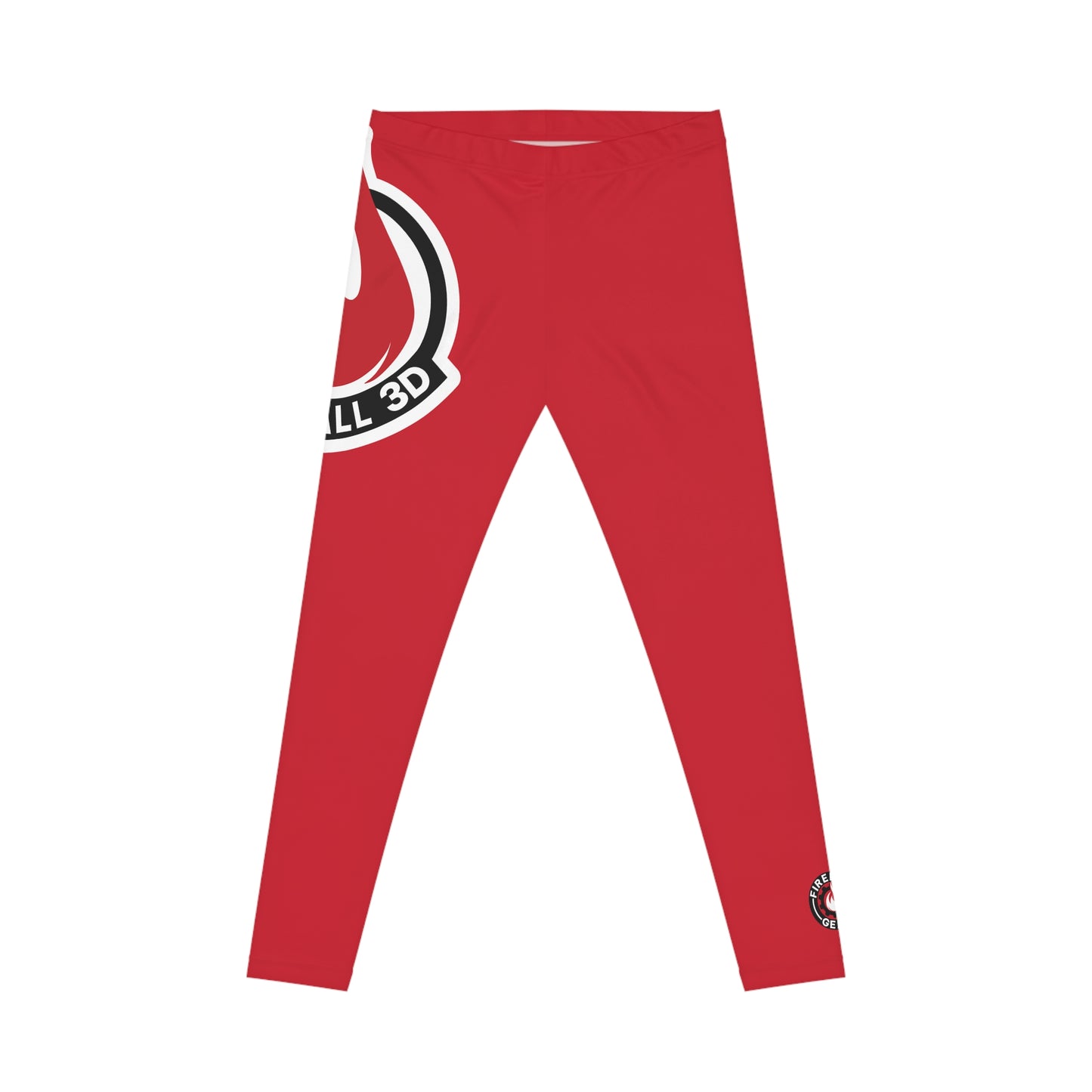 Fireball 3D Women's Leggings - Red