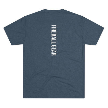 Fireball Gear - Flame & Gear - White - Fitness Triblend T-shirt