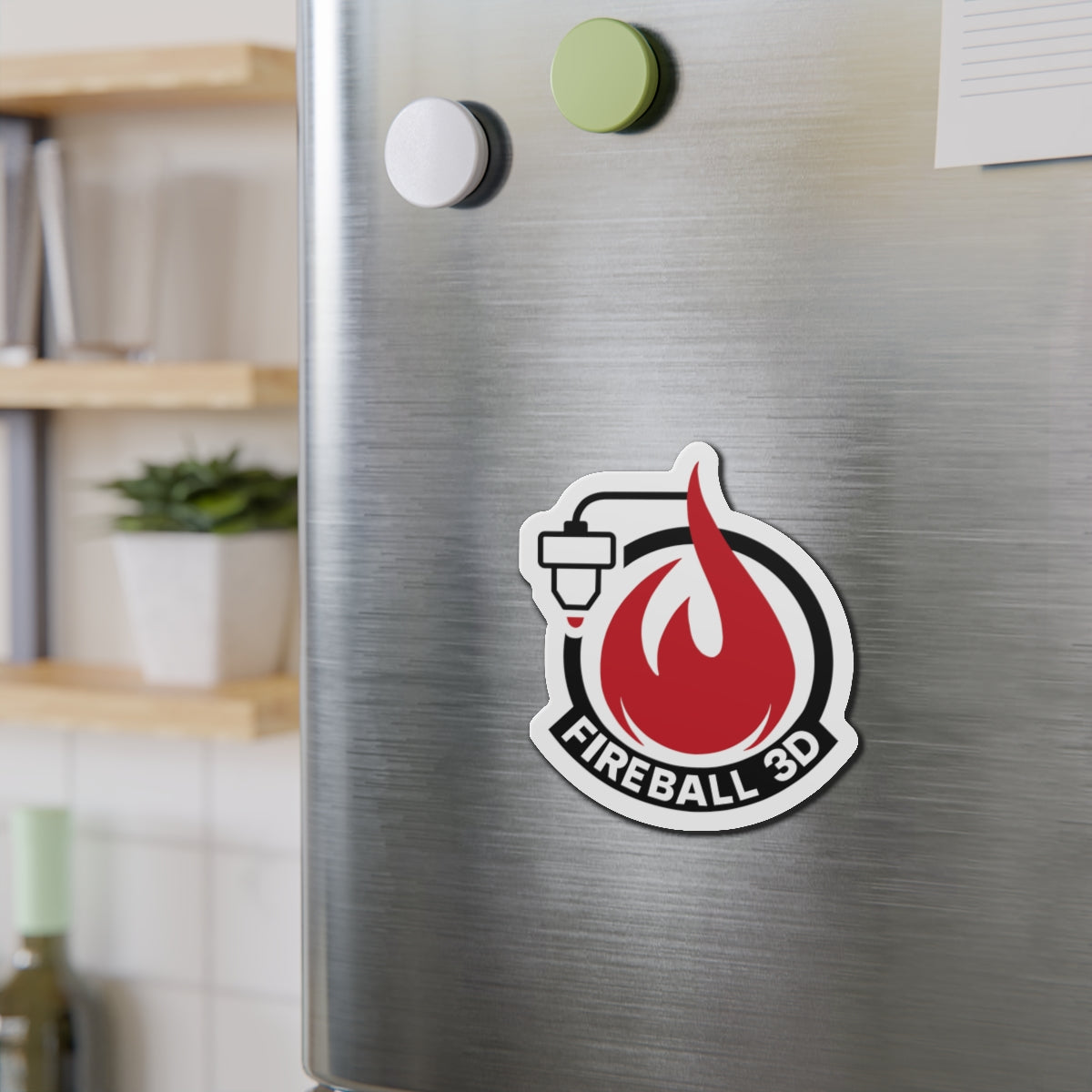 Fireball 3D - Die-Cut Magnets
