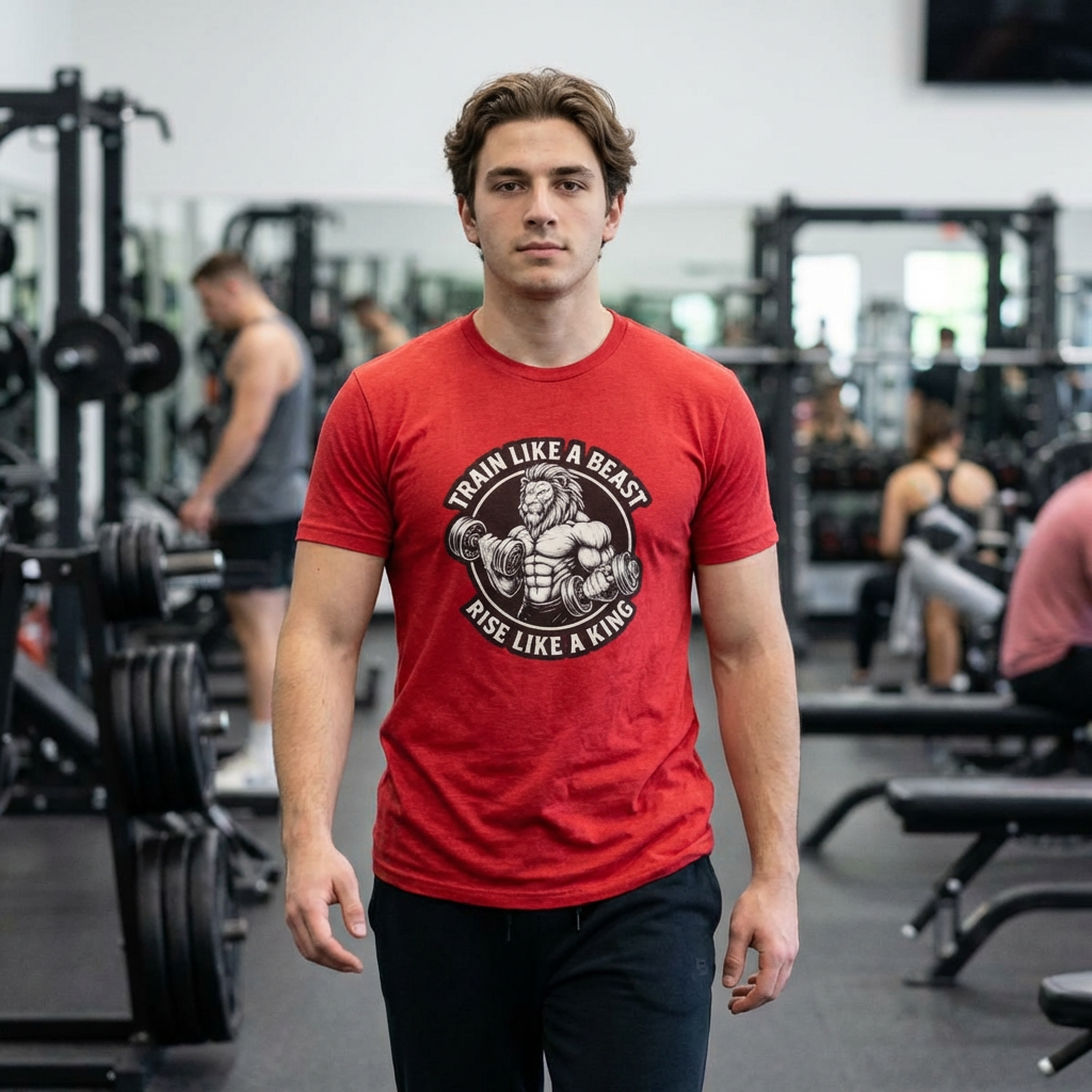 Beast Mode Series - Train Like a Beast, Rise Like a King - Triblend T-shirt