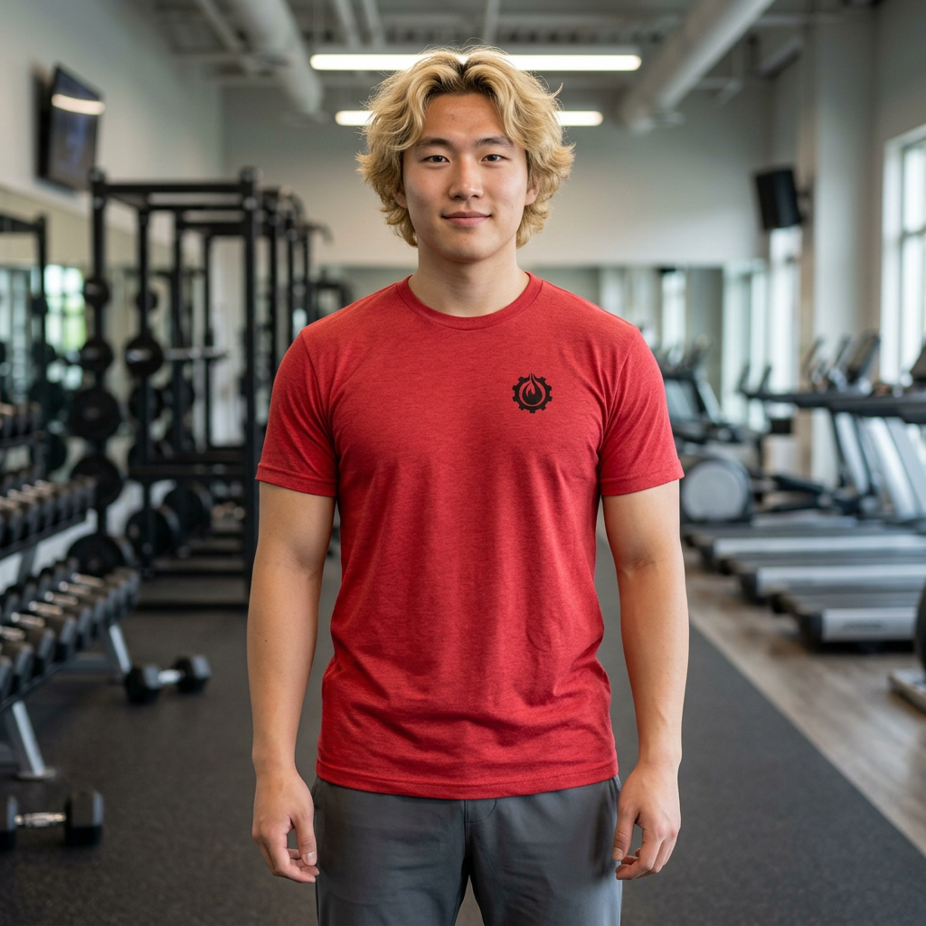 Fireball Gear - Flame & Gear - Black - Fitness Triblend T-shirt