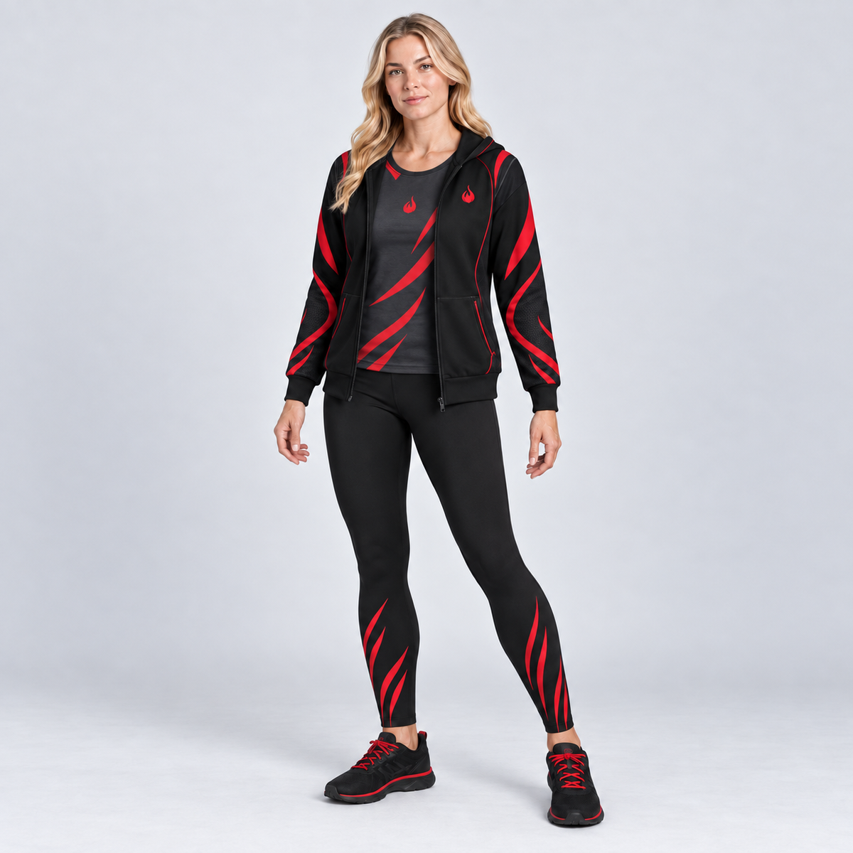 Flames Edge - Gray - Women's T-Shirt