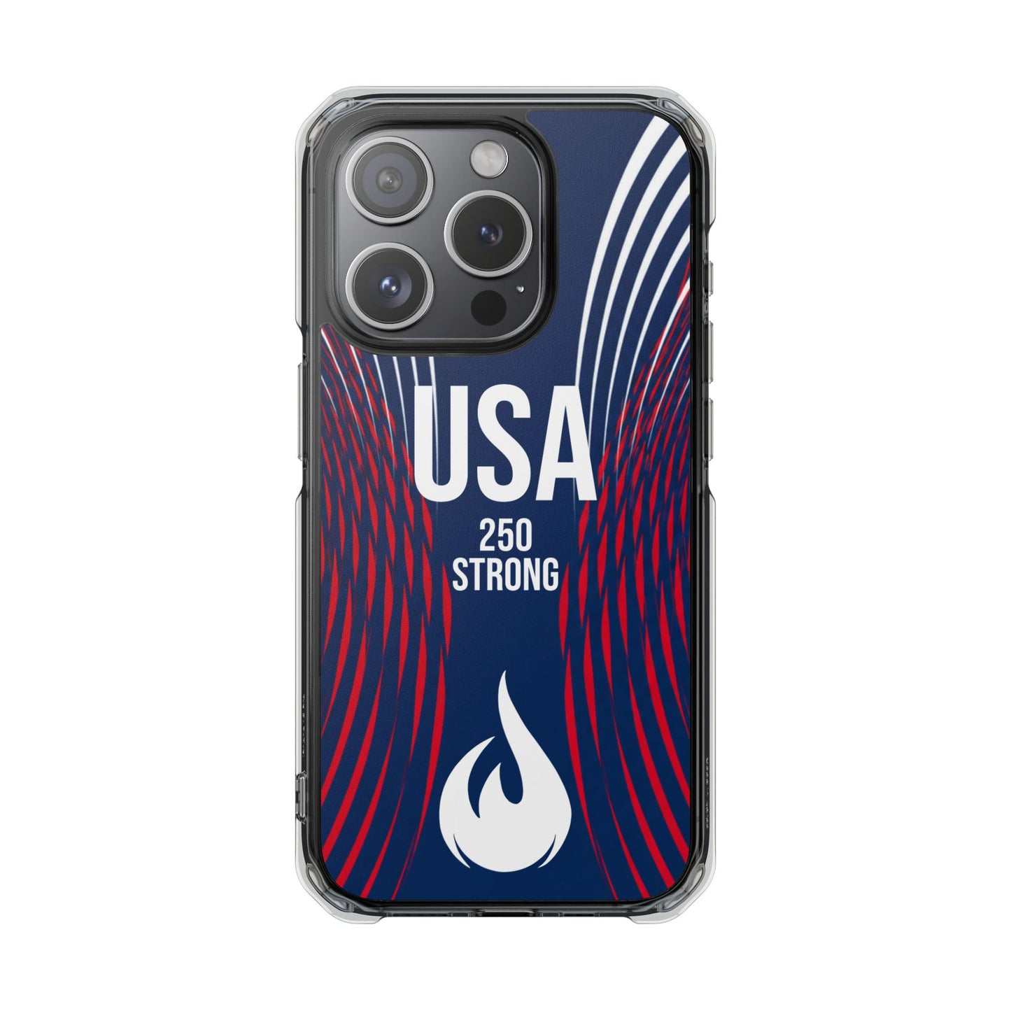 USA 250 Strong - Anniversary Edition - Magnetic Clear Impact iPhone Cases