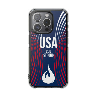 USA 250 Strong - Anniversary Edition - Magnetic Clear Impact iPhone Cases
