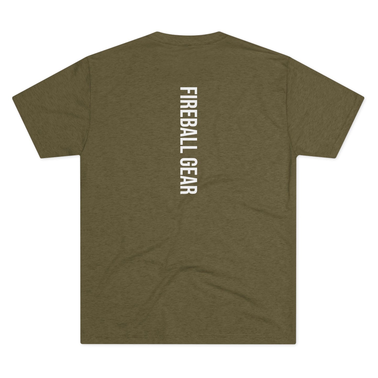 Fireball Gear - Flame & Gear - White - Fitness Triblend T-shirt
