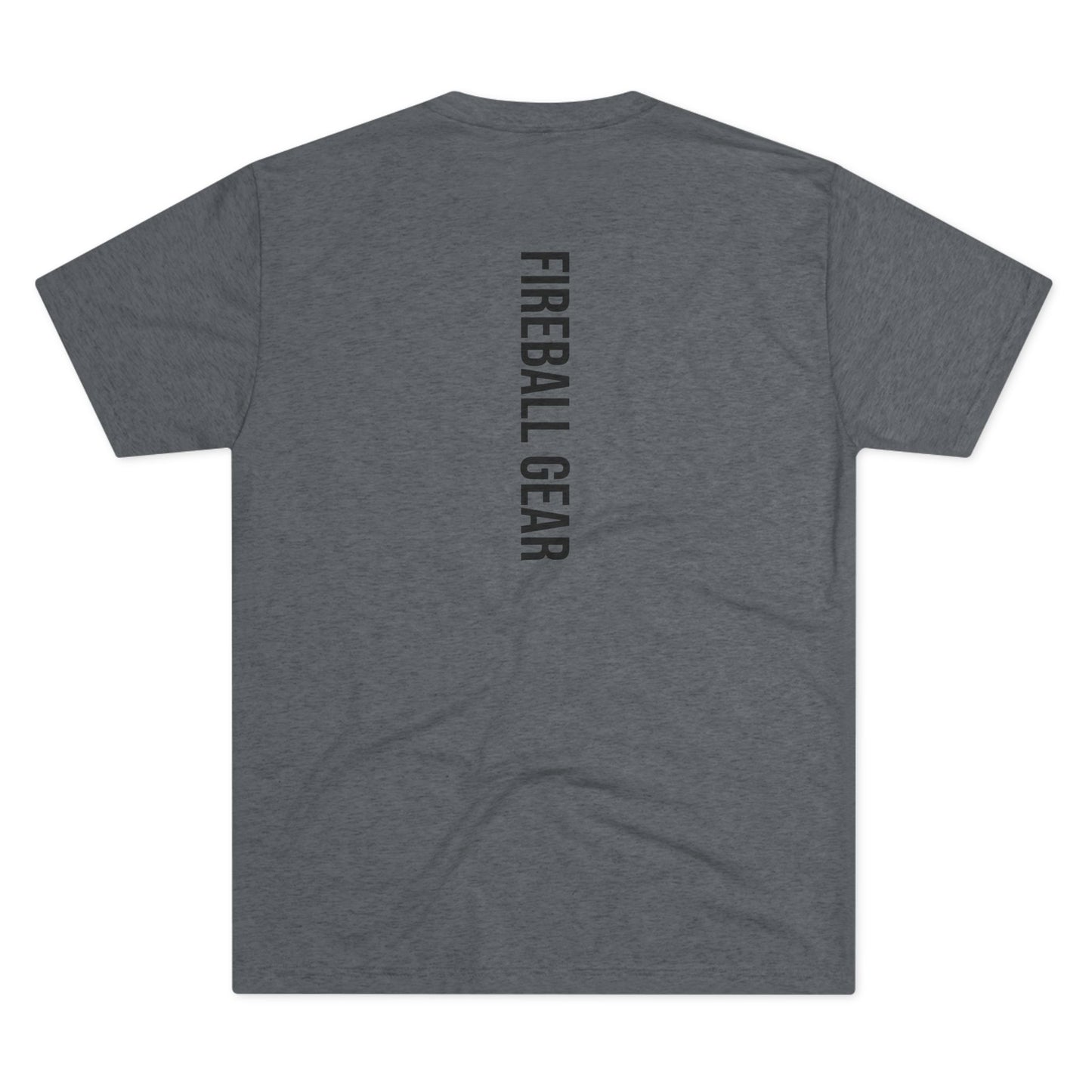 Fireball Gear - Flame & Gear Centered - Black - Fitness Triblend T-shirt