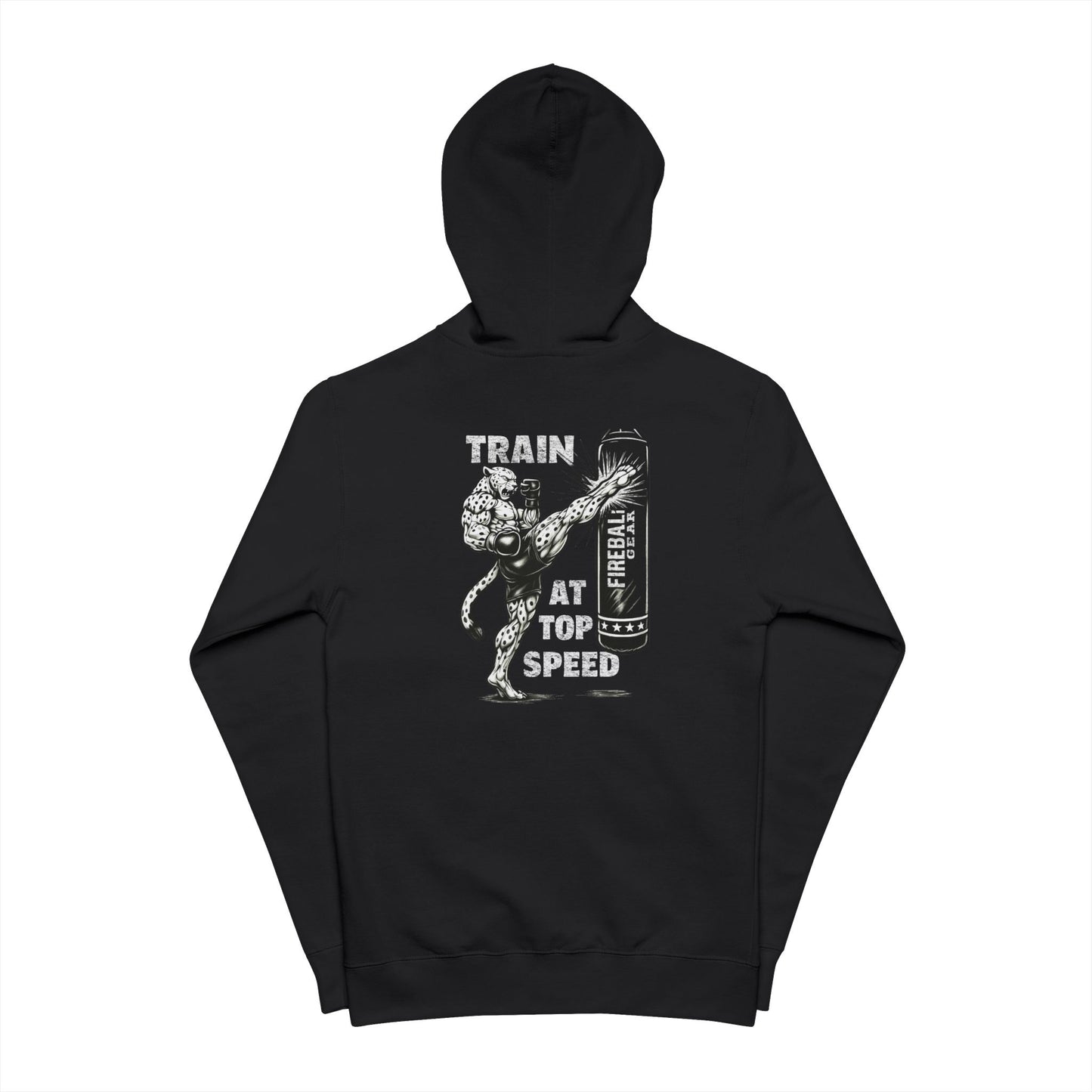 Beast Mode Series – Cheetah Kickboxing – Train at Top Speed – Fitness Zip-Up Lightweight Hoodie