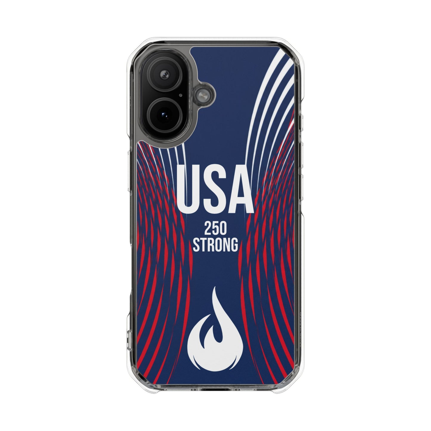 USA 250 Strong - Anniversary Edition - Magnetic Clear Impact iPhone Cases