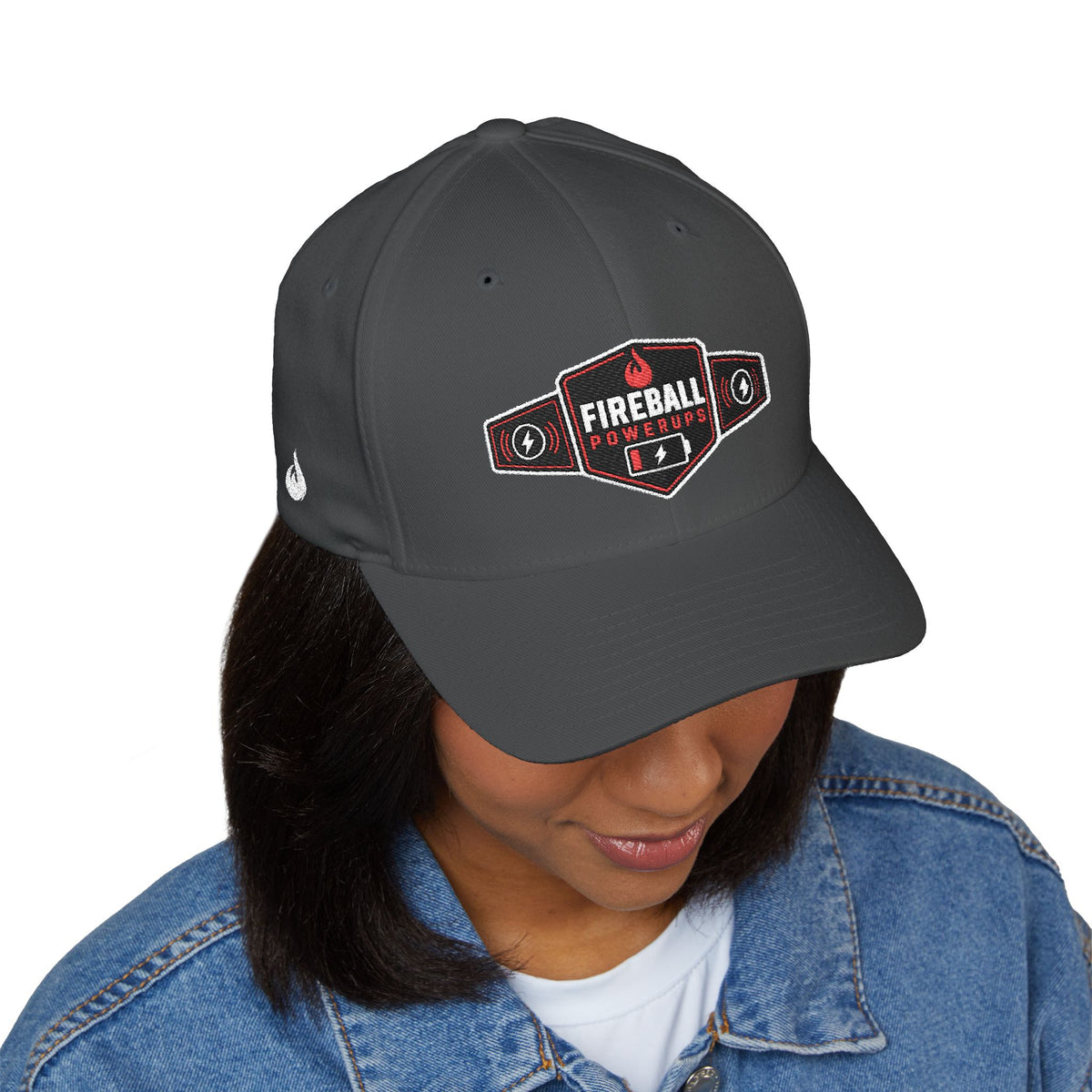 Fireball Powerups - Champion Belt - FlexFit Dark Caps